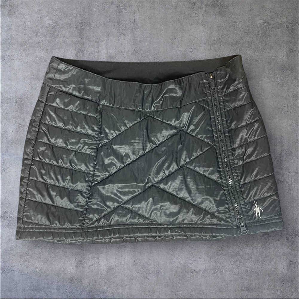Smartwool‎ Smartloft 60 Quilted Black Skirt Womens XS Merino Wool Outdoor Hiking